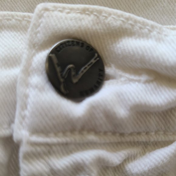 Citizens of Humanity Thompson Medium Rise White Skinny Cropped Jeans - Picture 6 of 10